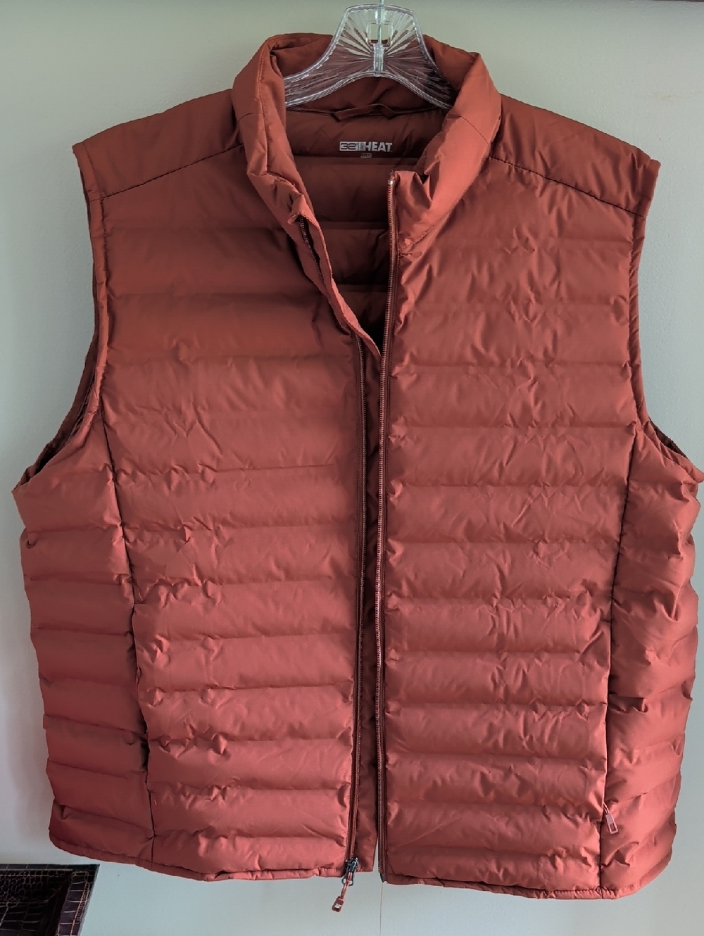 Men's Rust Quilted Zippered Vest - NWOT